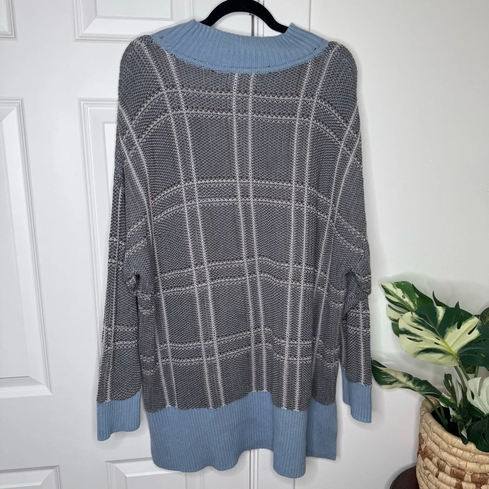 Able Jana Patterned Plaid Turtleneck Sweater 1X - Picture 7 of 7